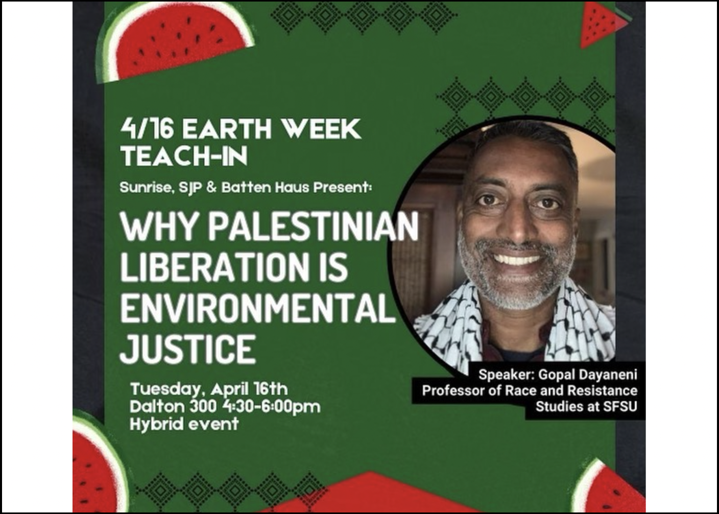 Bryn Mawr Students Host Teach in, Titled “Why Palestinian Liberation is Environmental Justice”